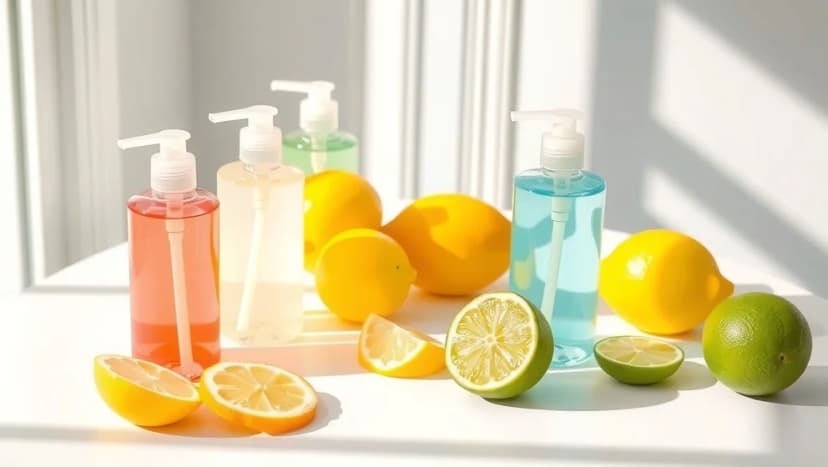 Handsprit med doft gör rent händerna bättre